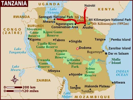 map of kenya tanzania